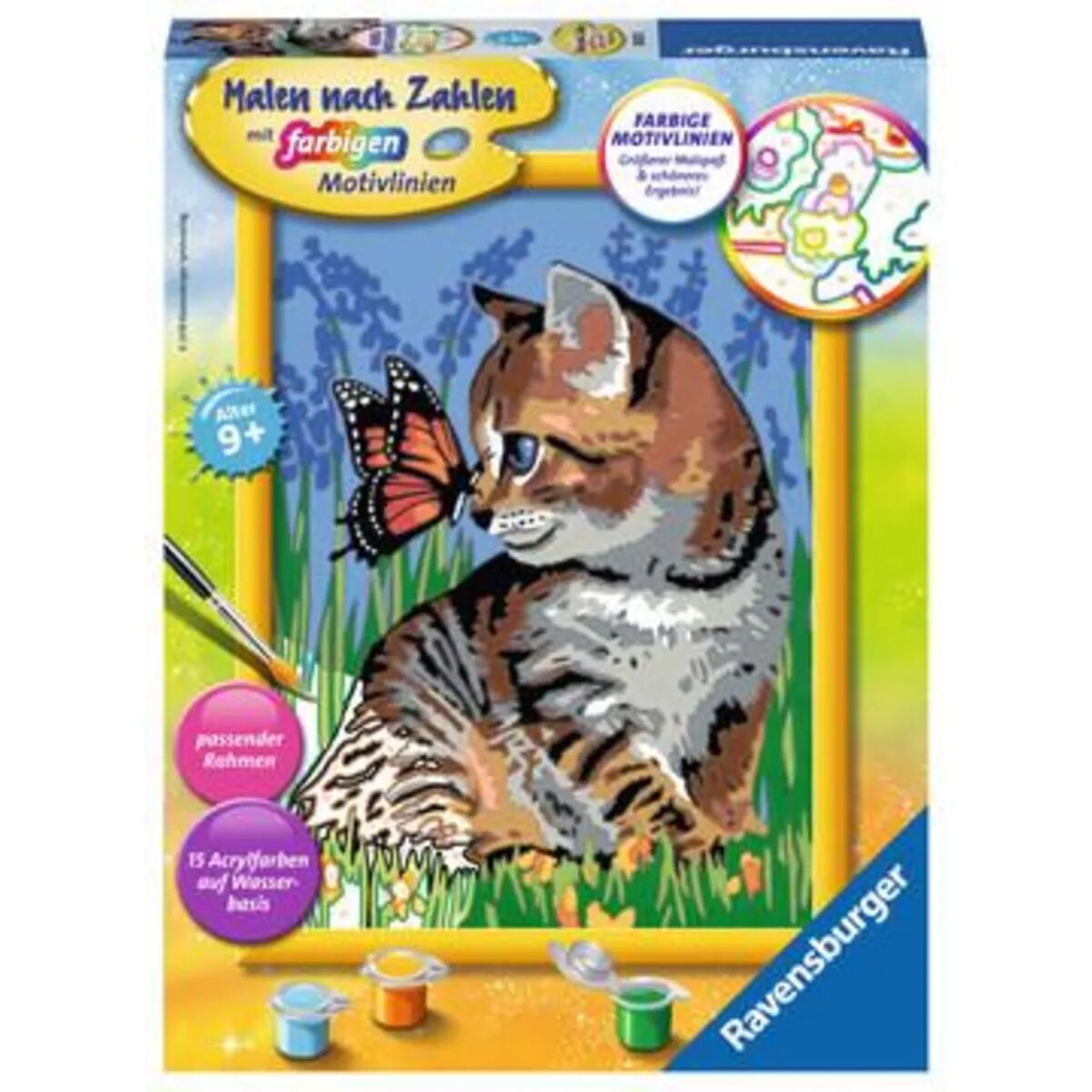 Ravensburger Malen nach Zahlen Katze mit Schmetterling