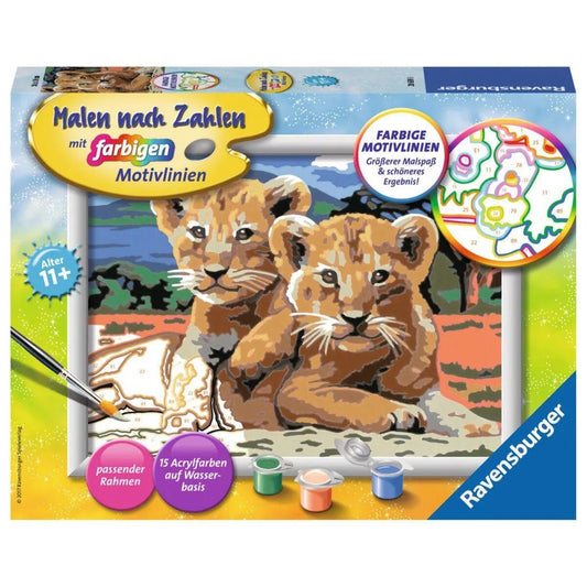 Ravensburger Malen nach zahlen Kleine Löwenbabys