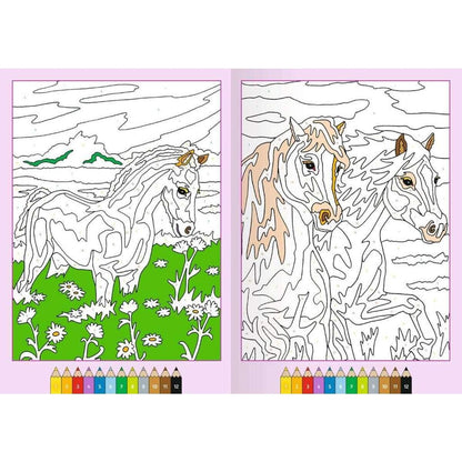 Ravensburger Malen nach Zahlen Malbuch Pferde