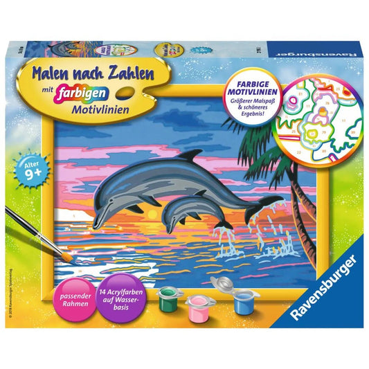 Ravensburger Malen nach Zahlen Paradies der Delfine