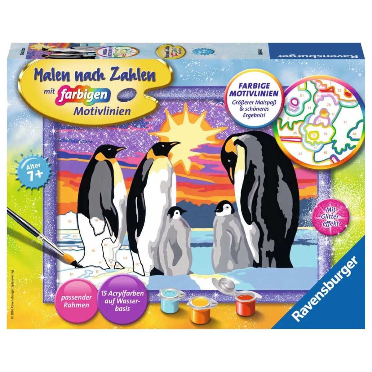 Ravensburger Malen nach Zahlen Pinguinfamilie