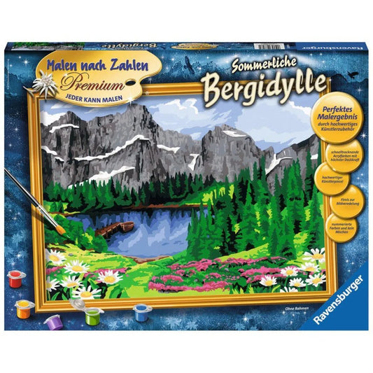 Ravensburger Malen nach Zahlen Premium Sommerliche Bergidylle