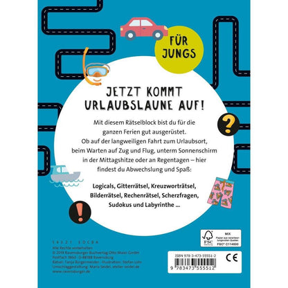 Ravensburger Mein Reise-Rätsel-Block für Jungen