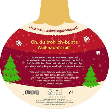 Ravensburger Mein Weihnachtskugel-Malbuch: Frohe Weihnachten