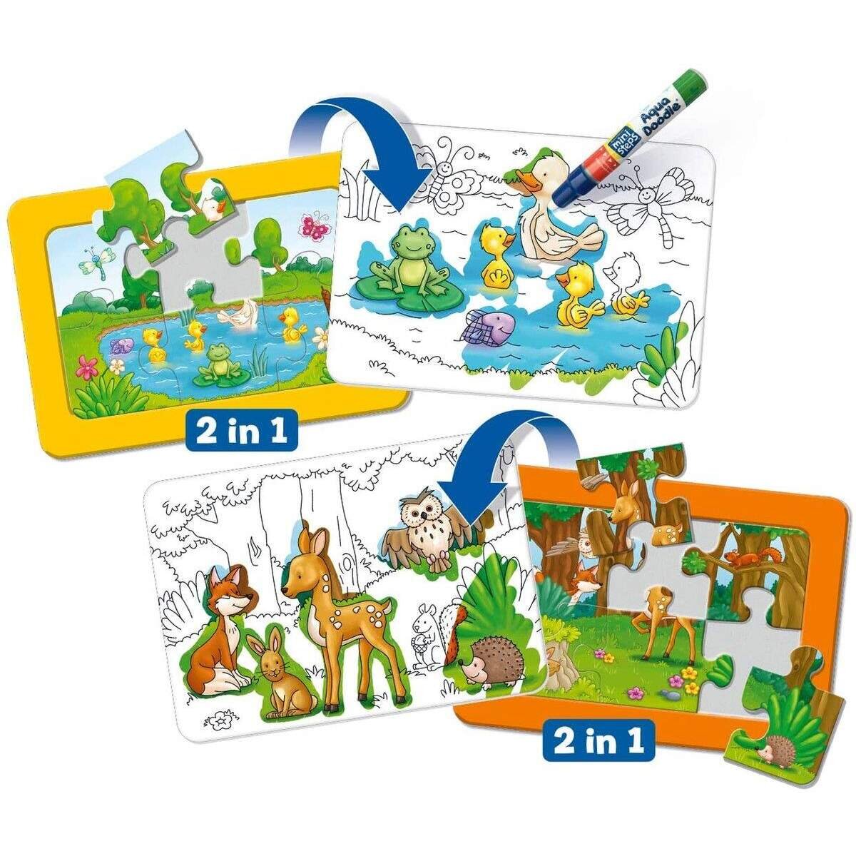 Ravensburger ministeps Aqua Doodle Puzzle: Heimische Tiere