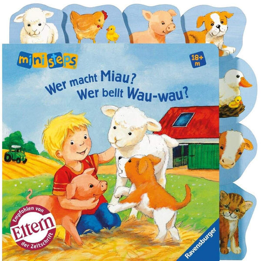 Ravensburger ministeps Bücher Wer macht miau? Wer bellt Wau-wau?