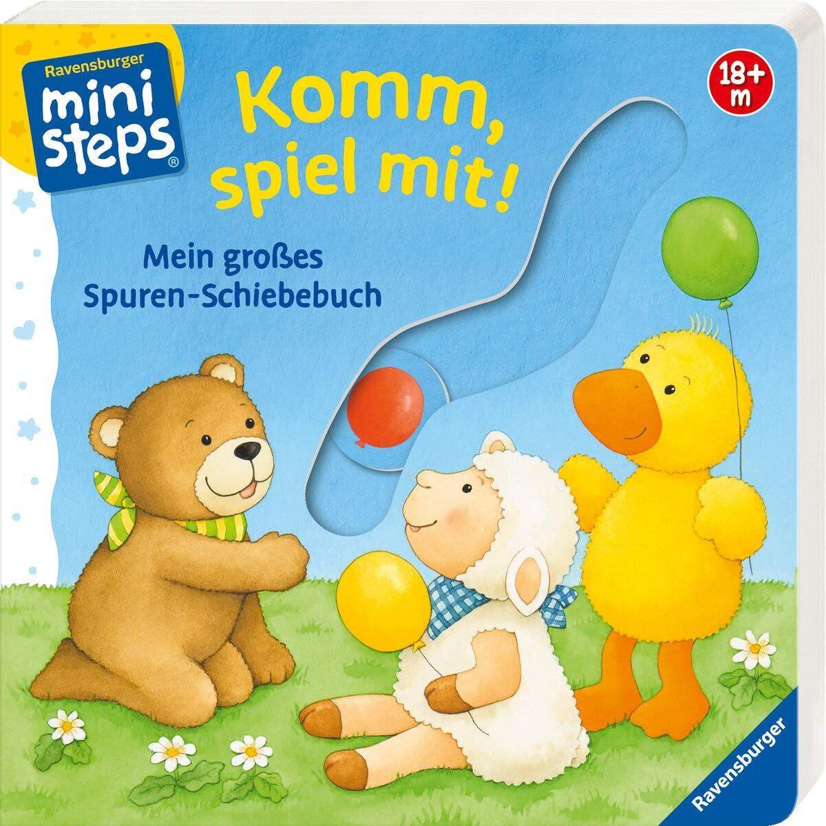 Ravensburger ministeps Komm, spiel mit! Mein großes Spuren-Schiebebuch