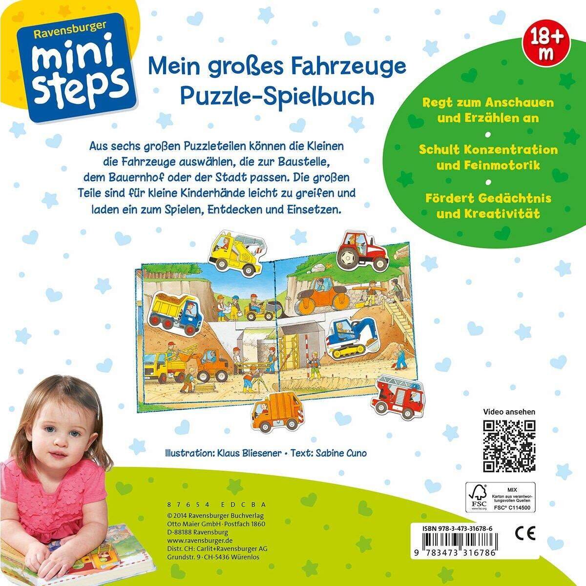 Ravensburger ministeps Mein großes Fahrzeuge Puzzle-Spielbuch