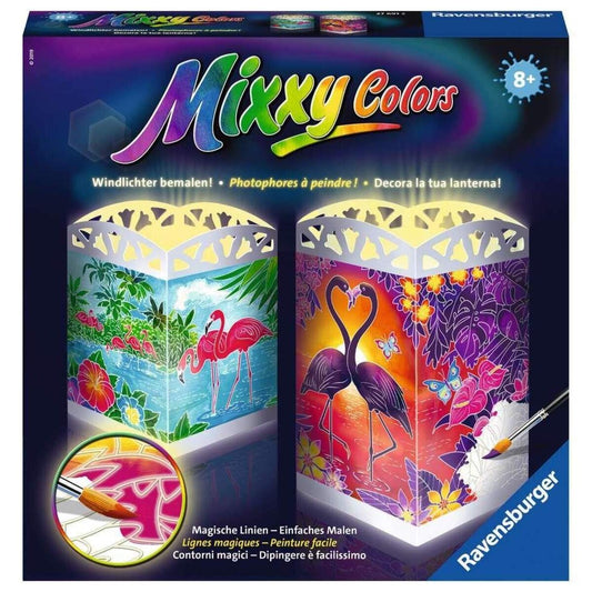 Ravensburger Mixxy Colors Windlichter Bemalen - Welt der Flamingos