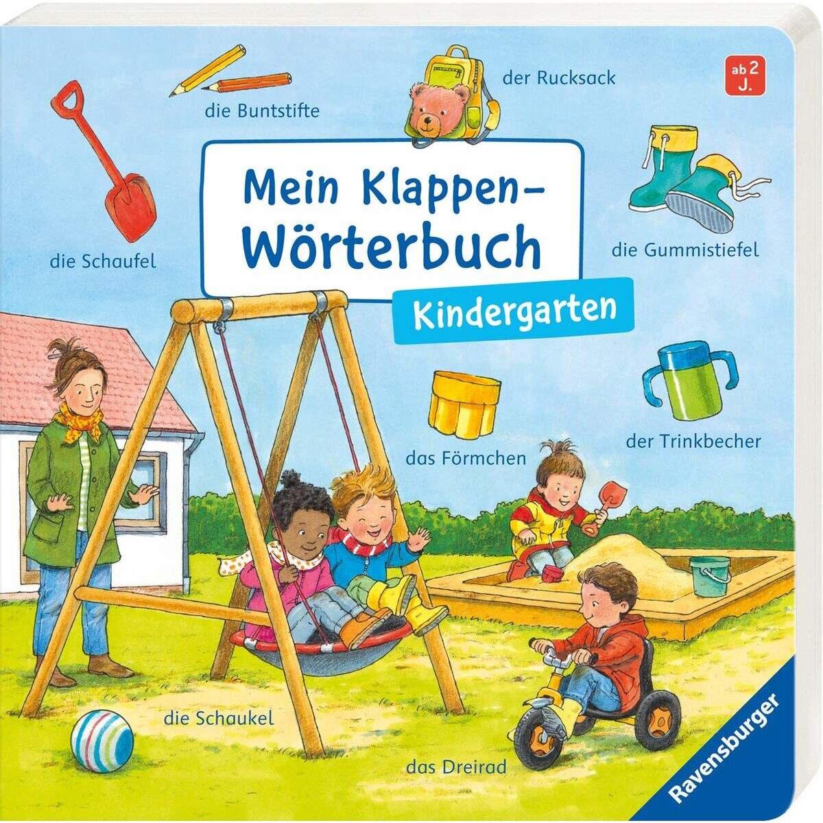 Ravensburger Pappbilderbuch - Klappen-Wörterbuch: Kindergarten