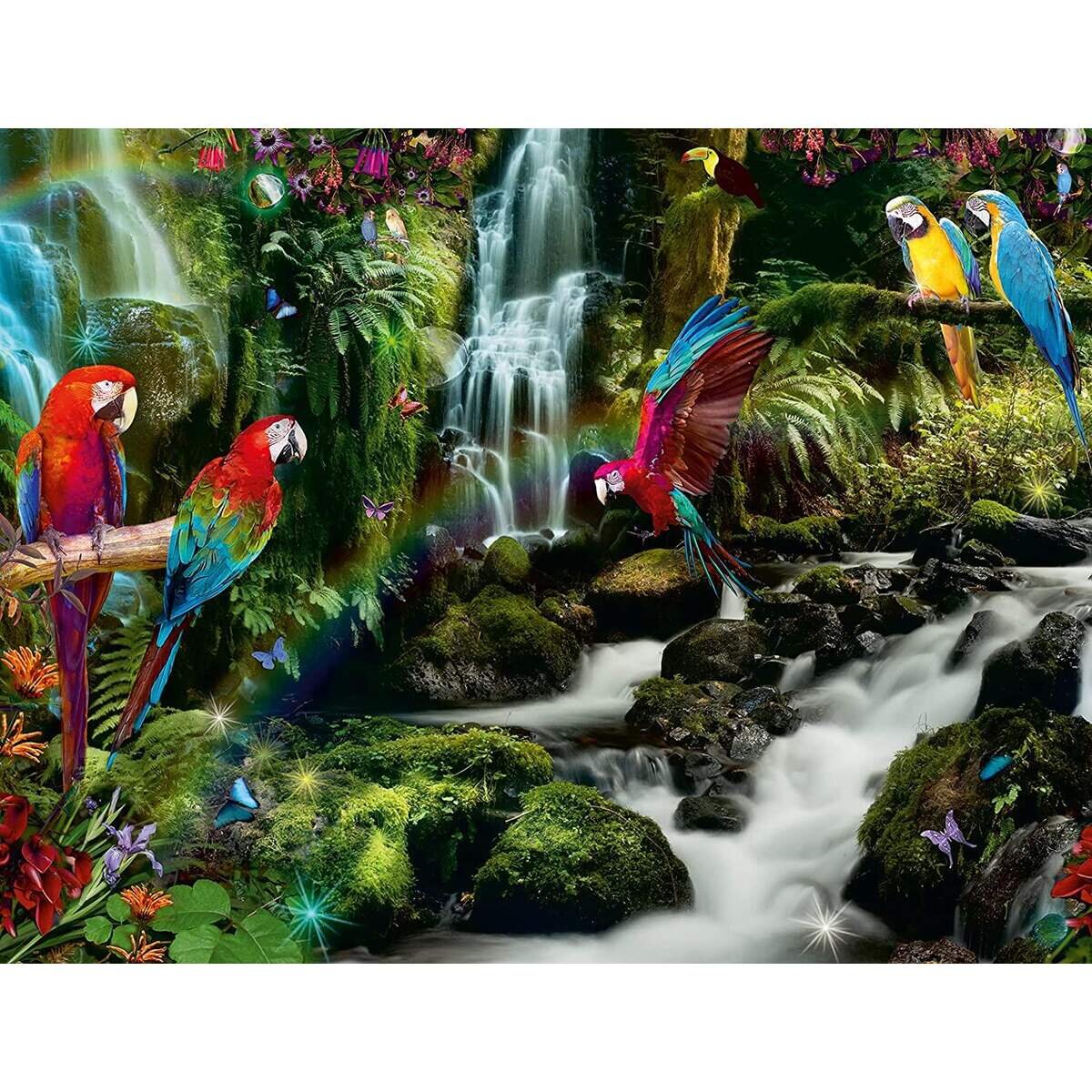 Ravensburger Puzzle - Bunte Papageien im Dschungel, 2000 Teile