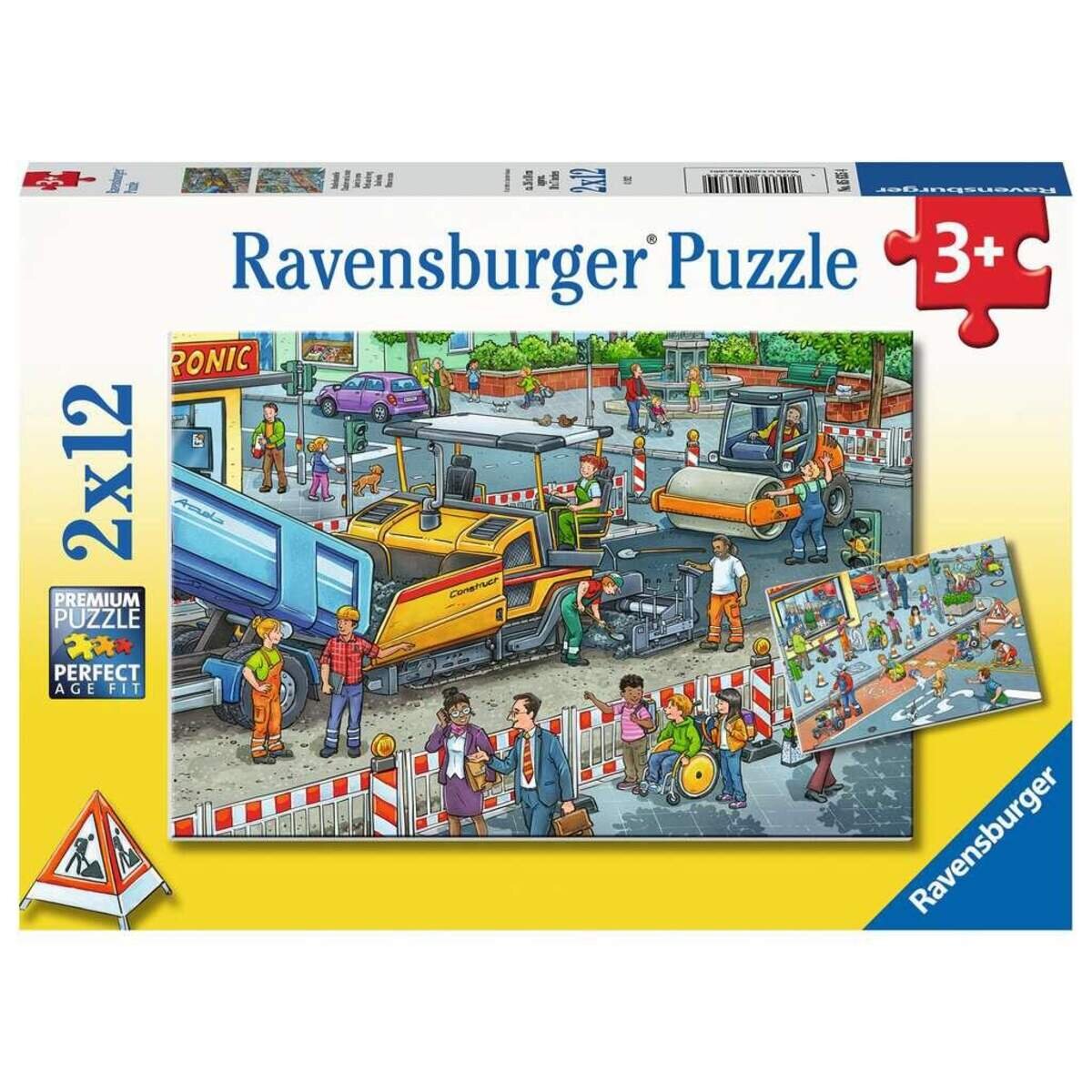 Ravensburger Puzzle - Straßenbaustelle, 2x12 Teile