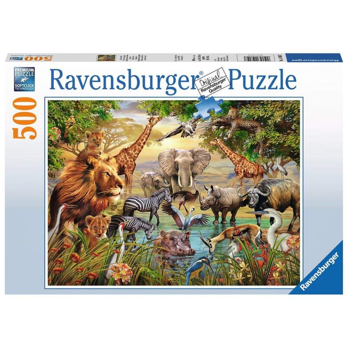 Ravensburger Puzzle Am Wasserloch, 500 Teile