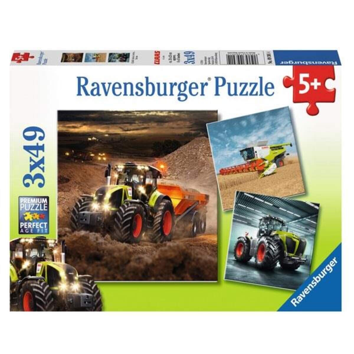 Ravensburger Puzzle Claas Axion, Lexion und Xerion, 3 x 49 Teile