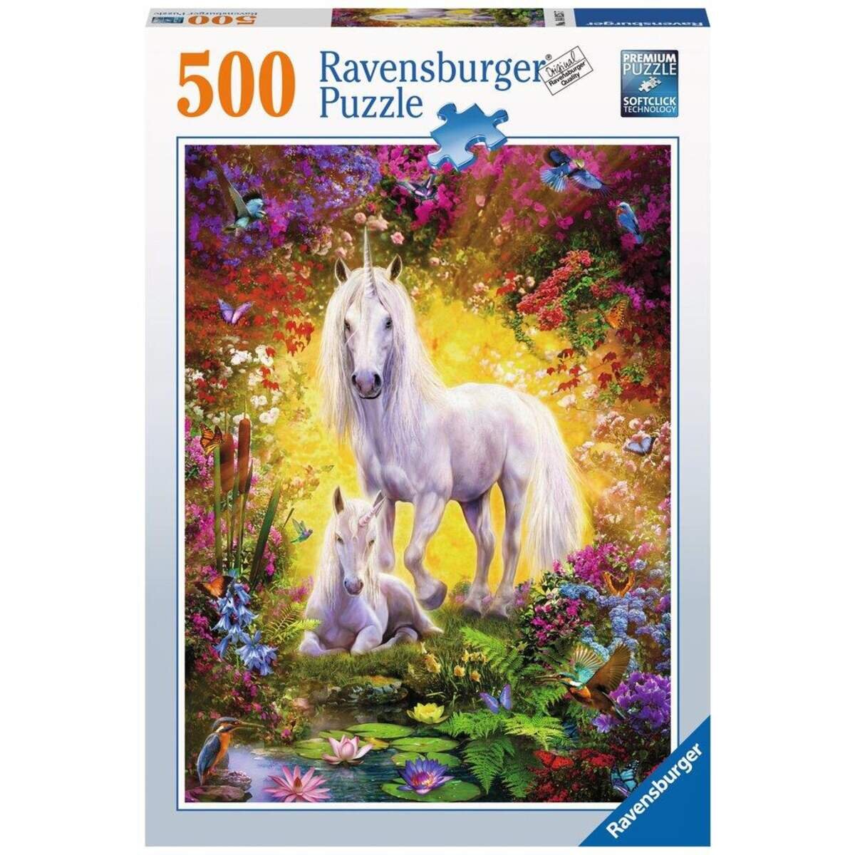 Ravensburger Puzzle Einhorn mit Fohlen, 500 Teile