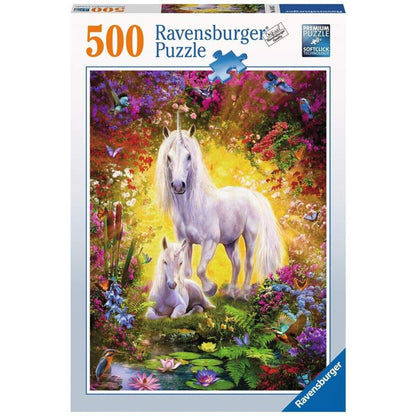 Ravensburger Puzzle Einhorn mit Fohlen, 500 Teile
