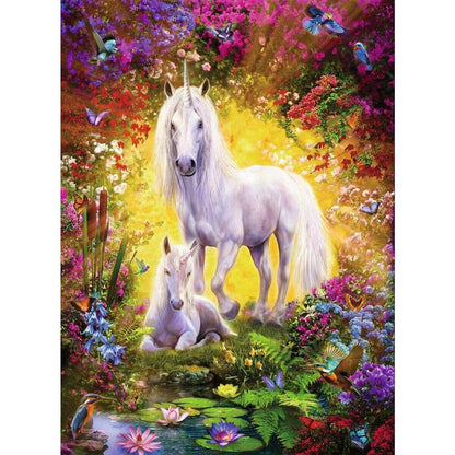Ravensburger Puzzle Einhorn mit Fohlen, 500 Teile
