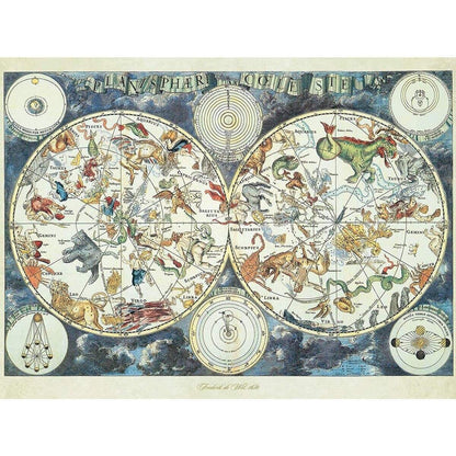 Ravensburger Puzzle Weltkarte mit fantastischen Tierwesen, 1500 Teile