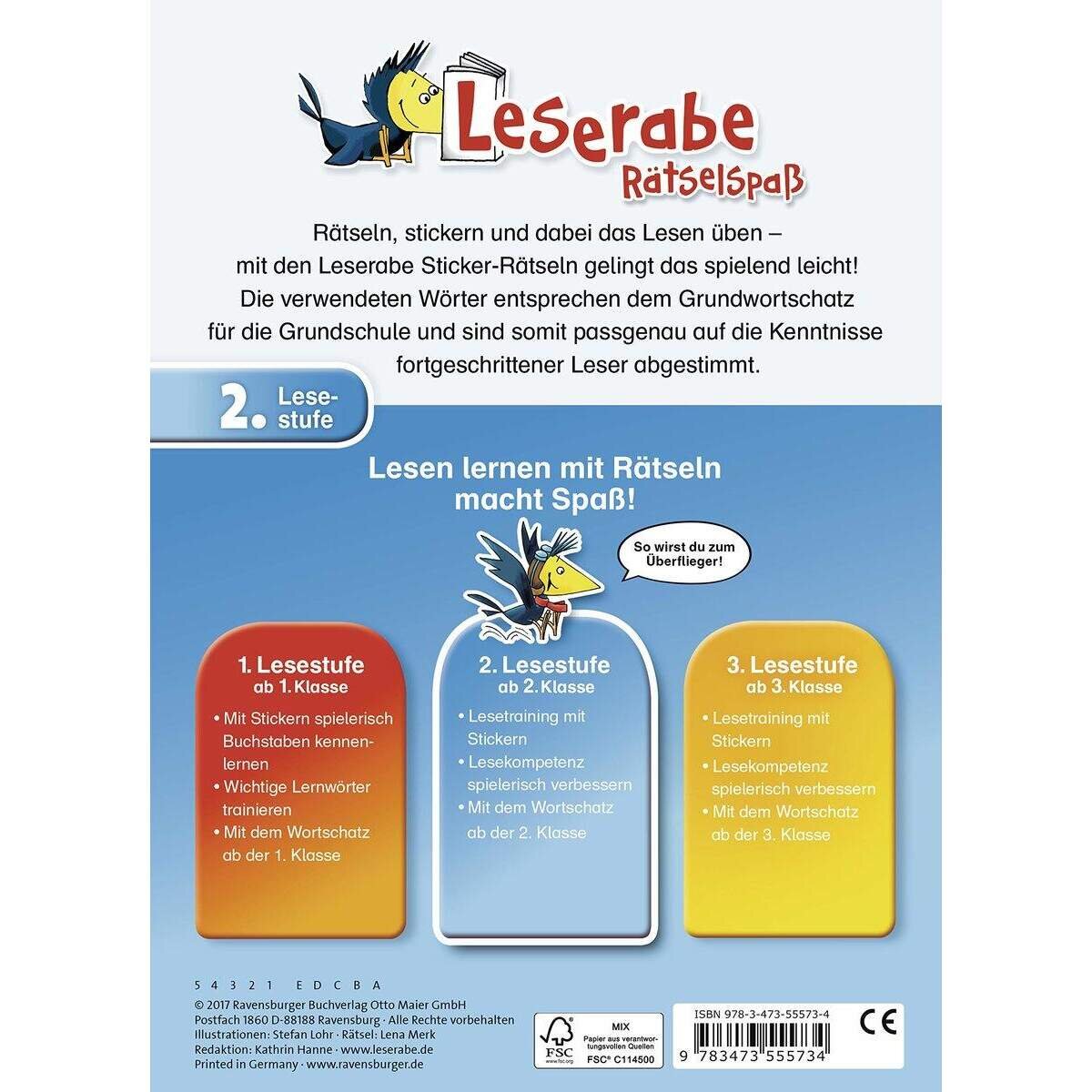 Ravensburger Sticker-Rätsel zum Lesenlernen, 2. Lesestufe