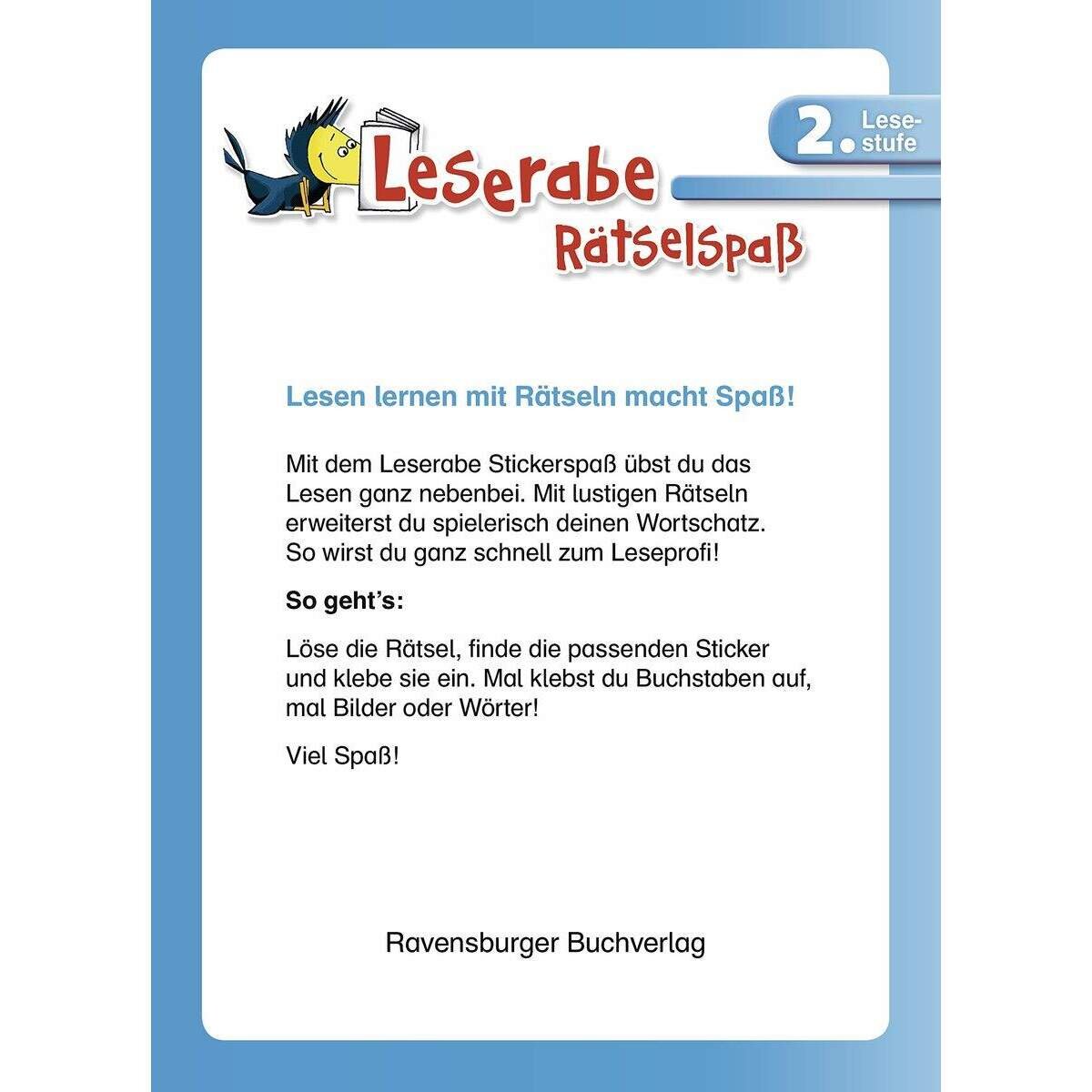 Ravensburger Sticker-Rätsel zum Lesenlernen, 2. Lesestufe