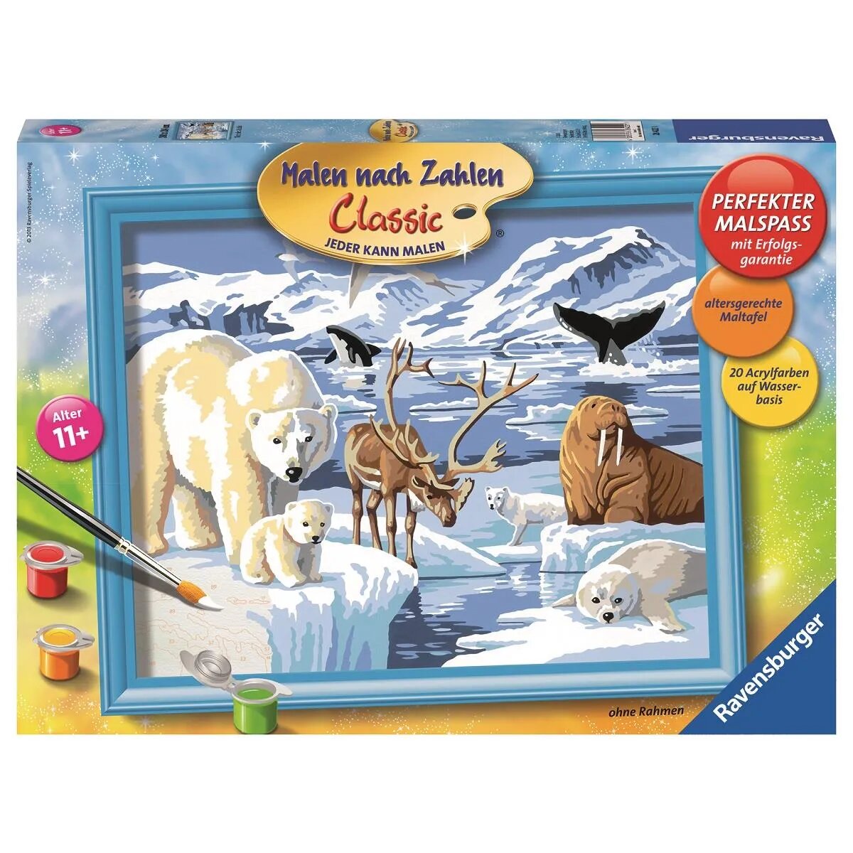 Ravensburger Tiere der Arktis Malen nach Zahlen, 30 x 24 cm