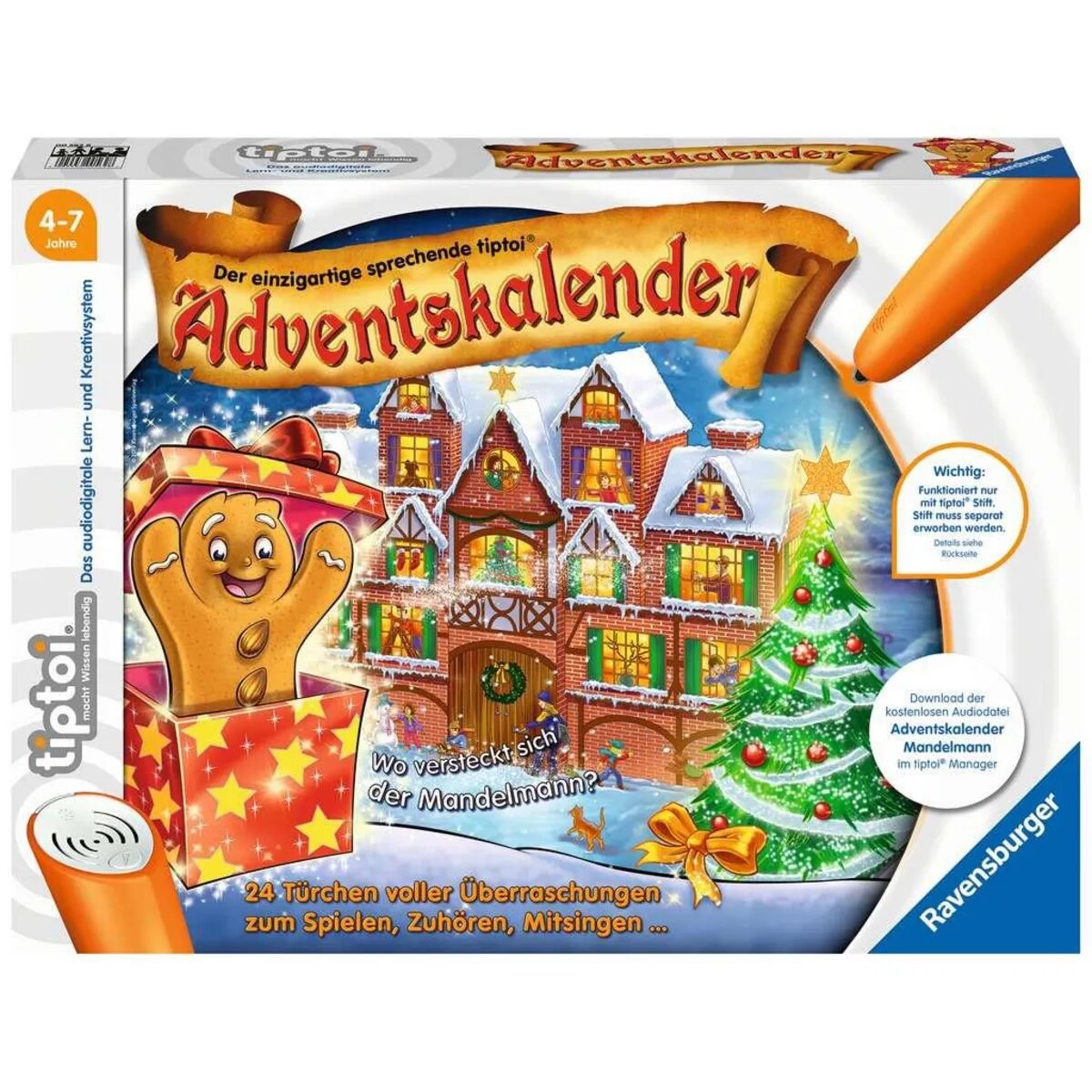 Ravensburger tiptoi® Adventskalender Mandelmann