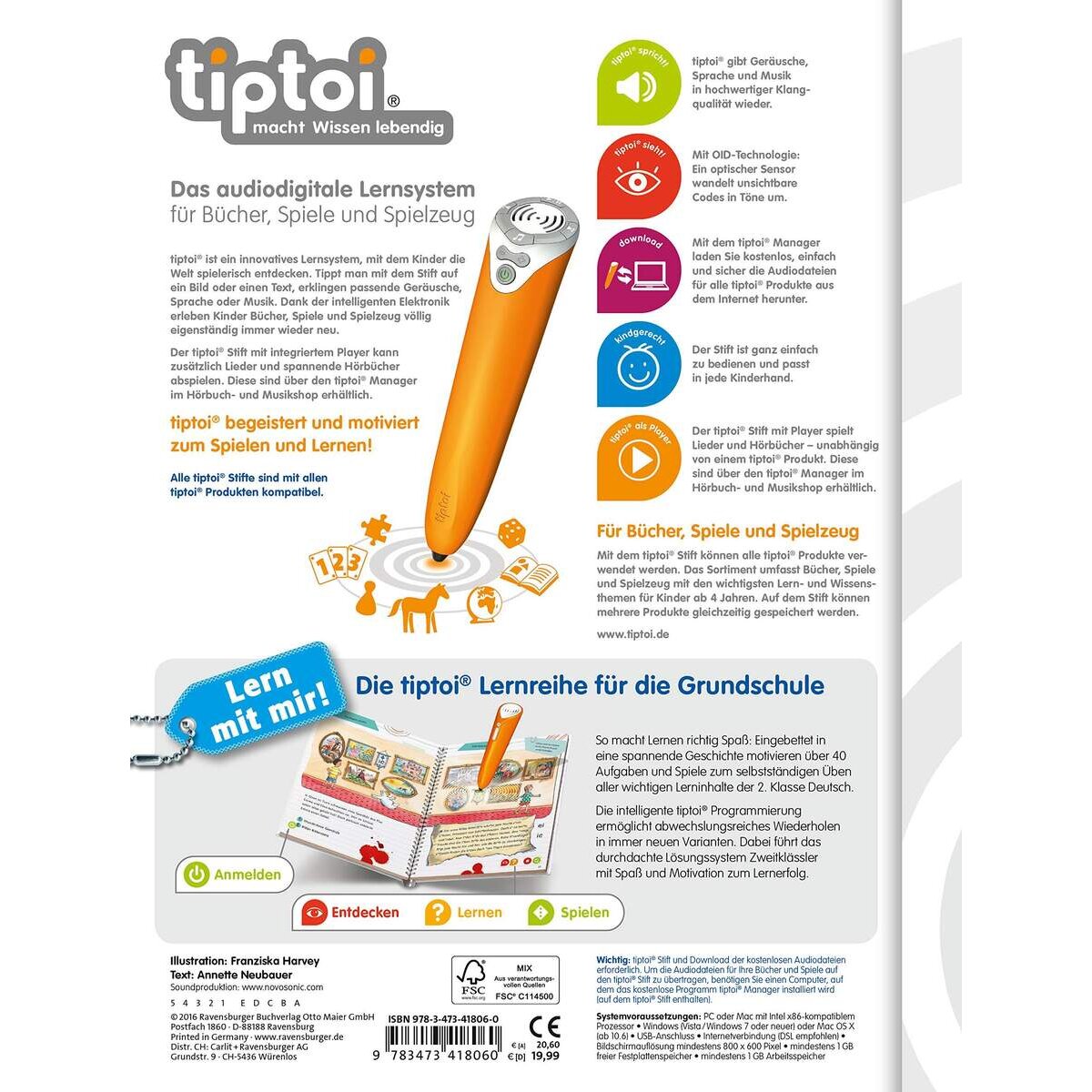 Ravensburger tiptoi® Deutsch 2. Klasse (Lern mit mir!)