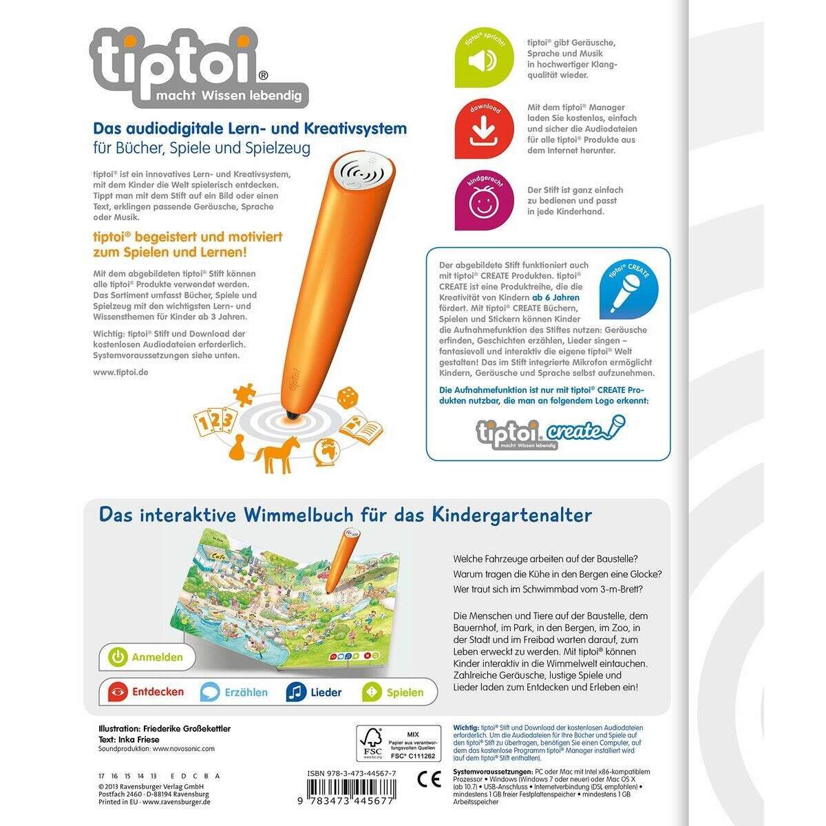 Ravensburger tiptoi® Mein großes Wimmelbuch