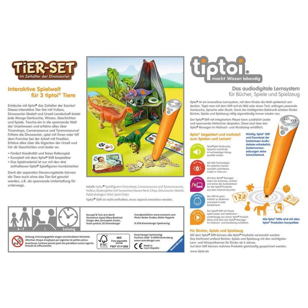 Ravensburger tiptoi Tier-Set Im Zeitalter der Dinosaurier