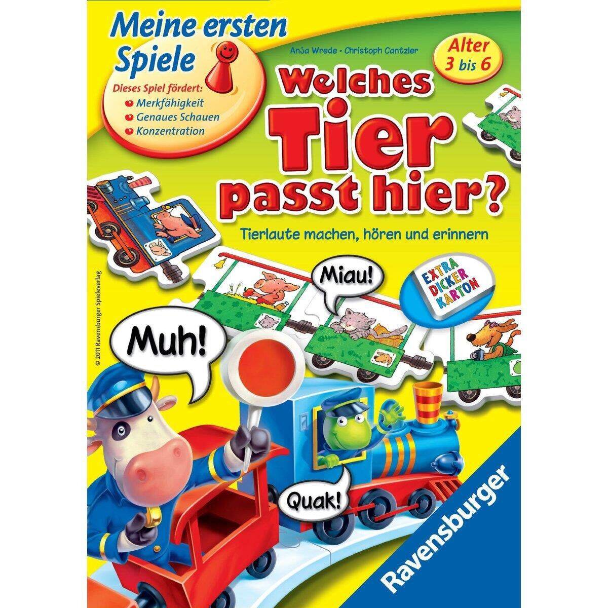 Ravensburger Welches Tier paßt hier? Gedächtnis- und Suchspiel