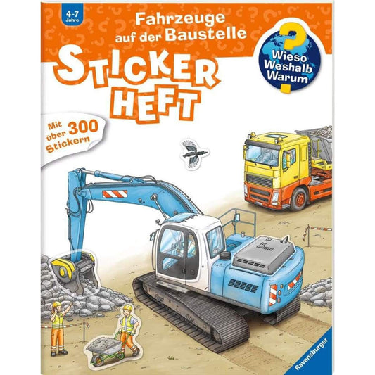 Ravensburger Wieso? Weshalb? Warum? Stickerheft: Fahrzeuge auf der Baustelle