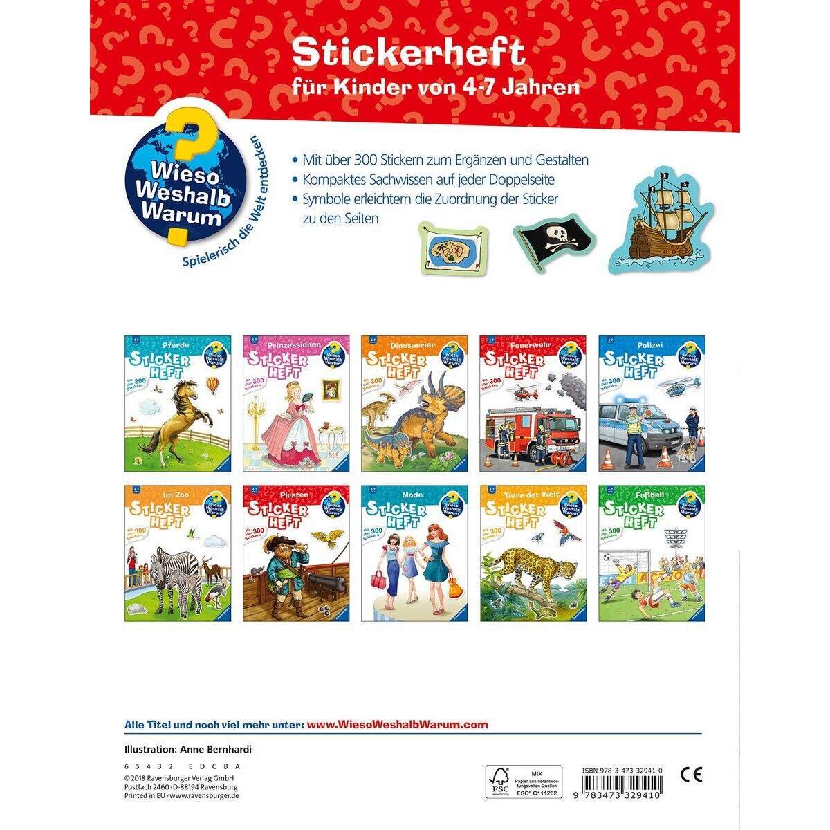 Ravensburger Wieso? Weshalb? Warum? Stickerheft - Piraten