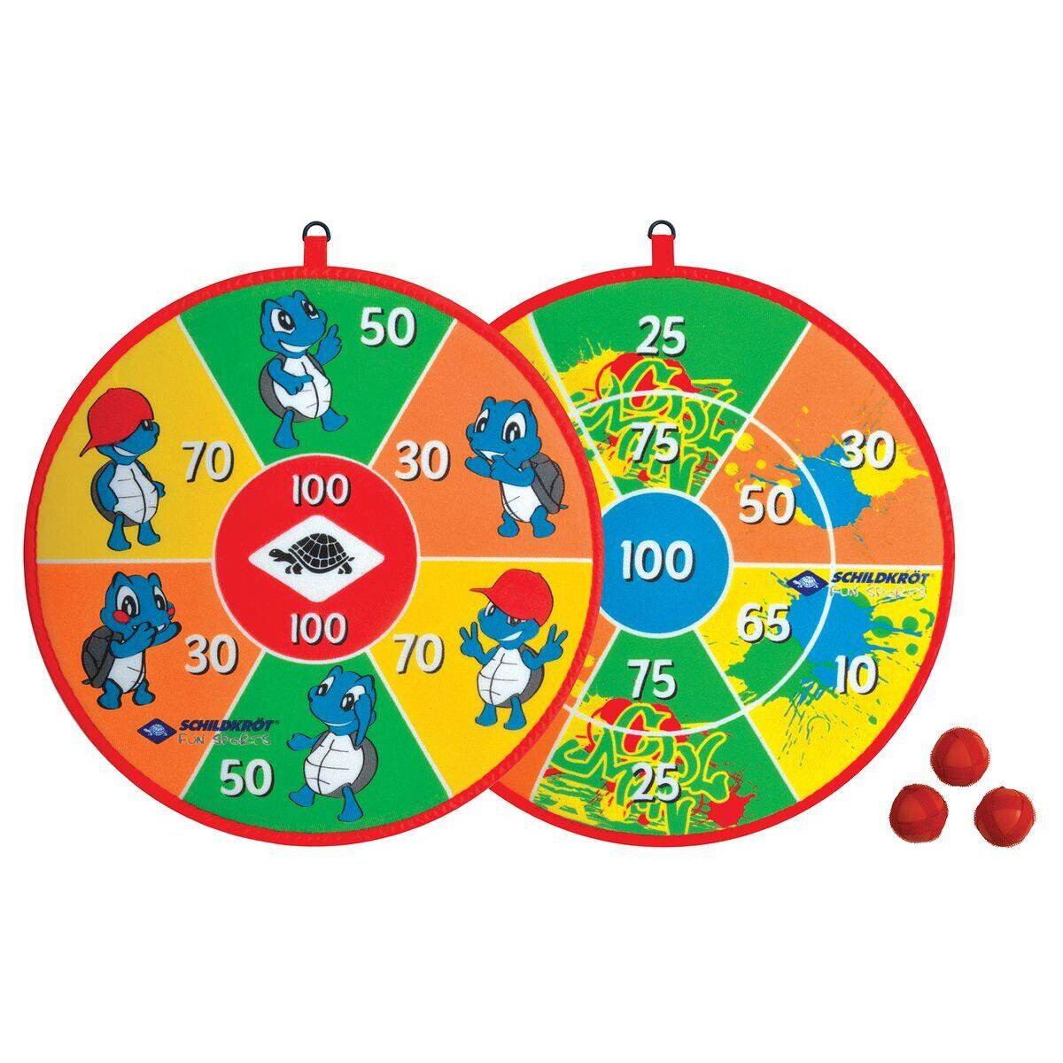 Schildkröt Soft Dart Set, 2 Klett-Dartscheiben mit 2 x 3 Bällen
