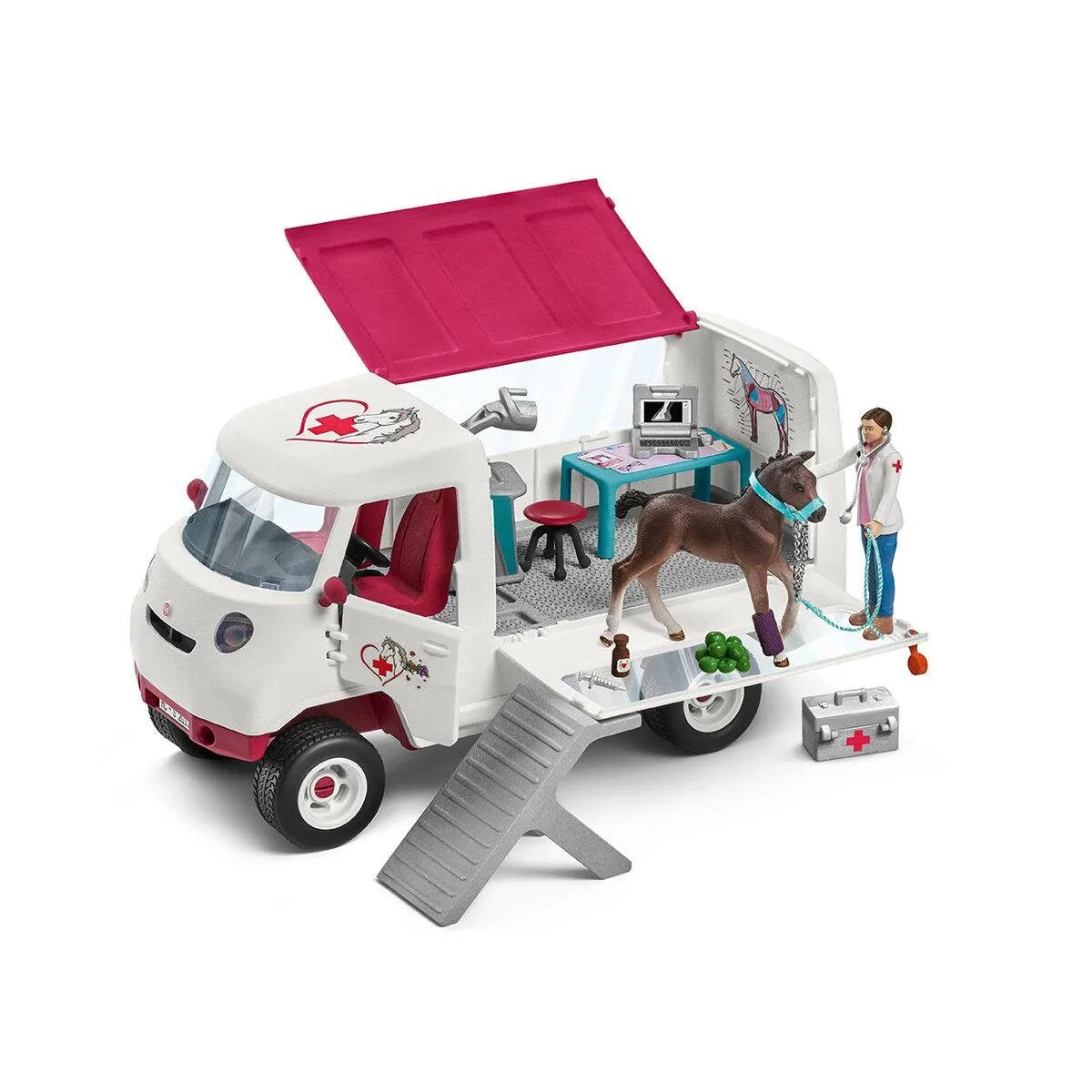 Schleich® 42370 Horse Club Mobile Tierärztin mit Hannoveraner Fohlen