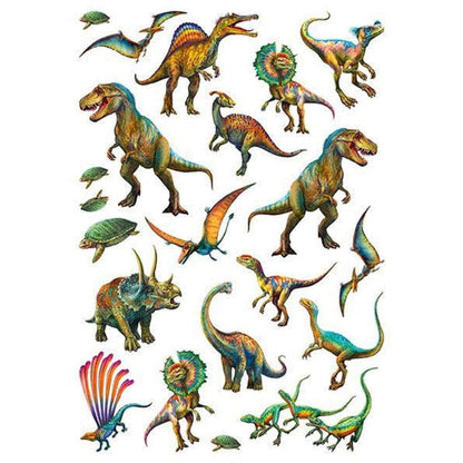 Schmidt Spiele KinderPuzzle - Wilde Dinos, 150 Teile, mit add on Tattoos Dinosaurier