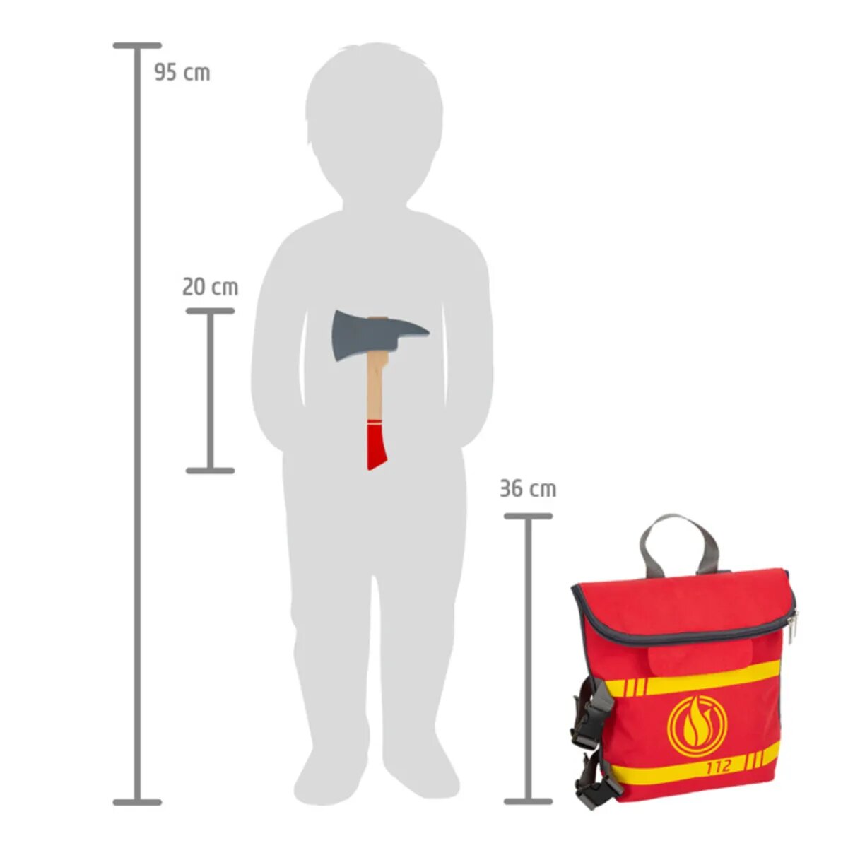 small foot Feuerwehrrucksack mit Set an Feuerwehrausrüstung