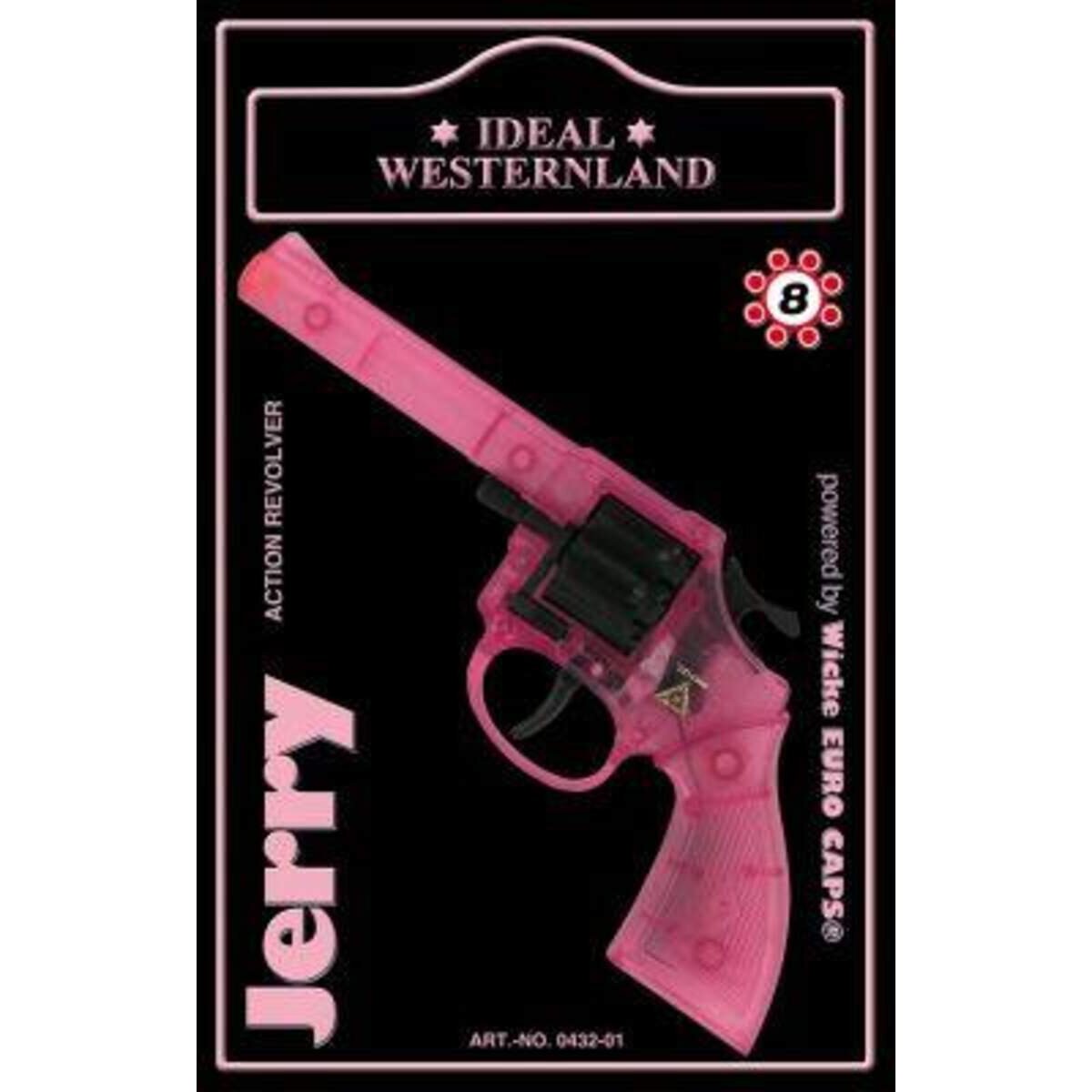 Sohni-Wicke Jerry Spielzeugrevolver, pink, 8 Schuss