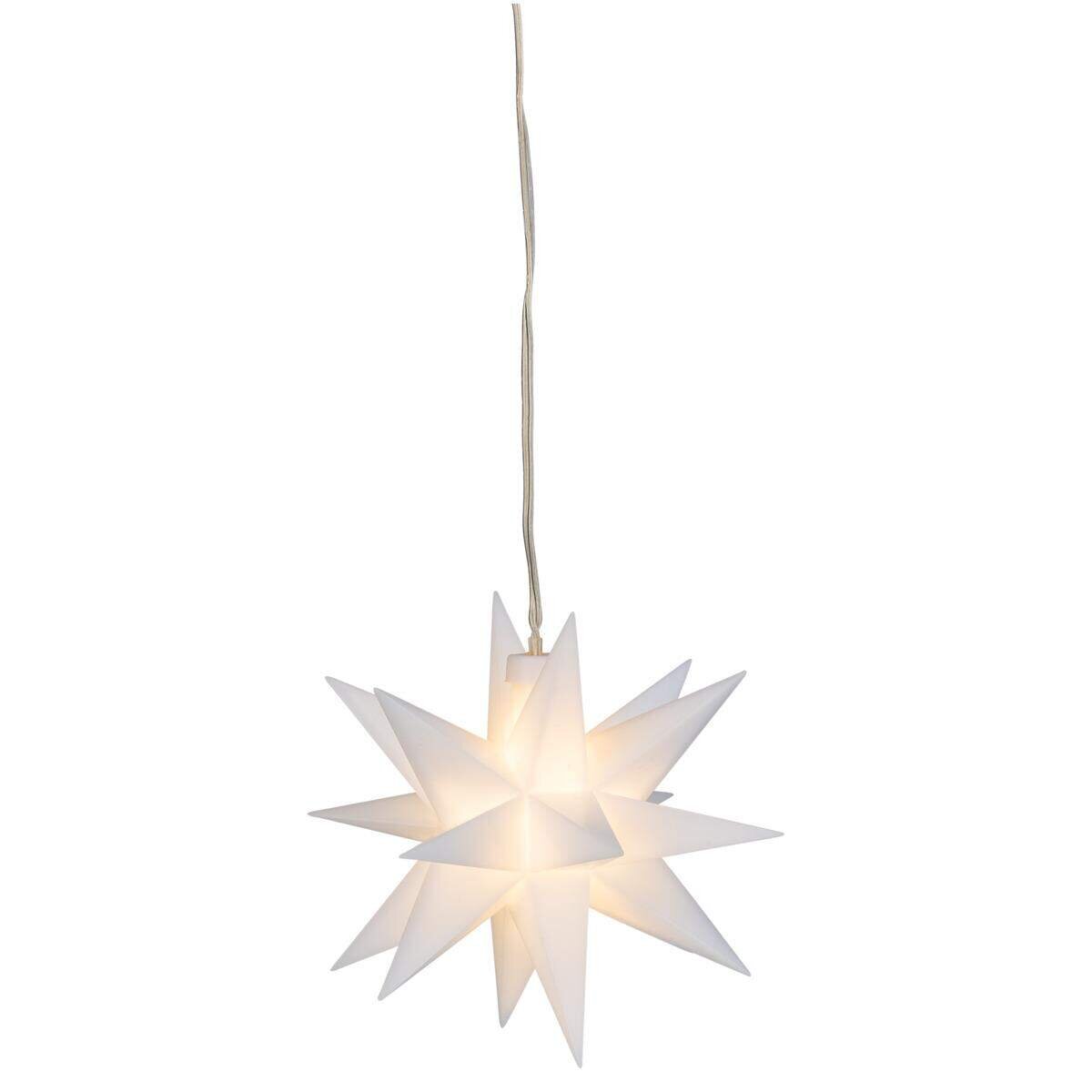 SPERRE MK Idena LED Dekostern Weiß, Ø 12 cm, warmweiß, für innen, batteriebetrieben, mit Timer - gesperrt Dü 23-10-20