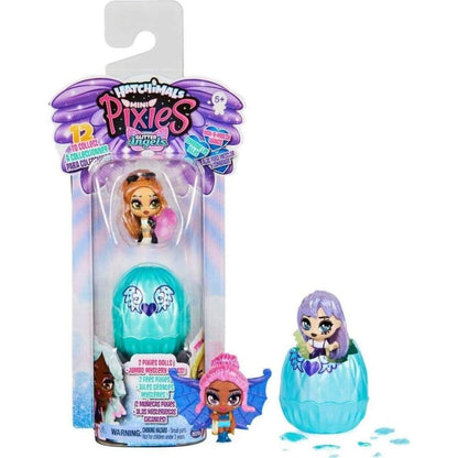 Spin Master Hatchimals Mini Pixies Glitter Angels im 2er-Pack mit austauschbaren Engelsflügeln, sortiert