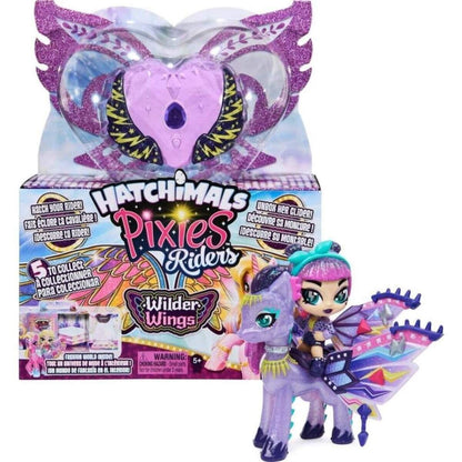Spin Master Hatchimals Pixies Riders Wilder Wings Sammelfigur mit Fabelwesen, 1 Stück, sortiert