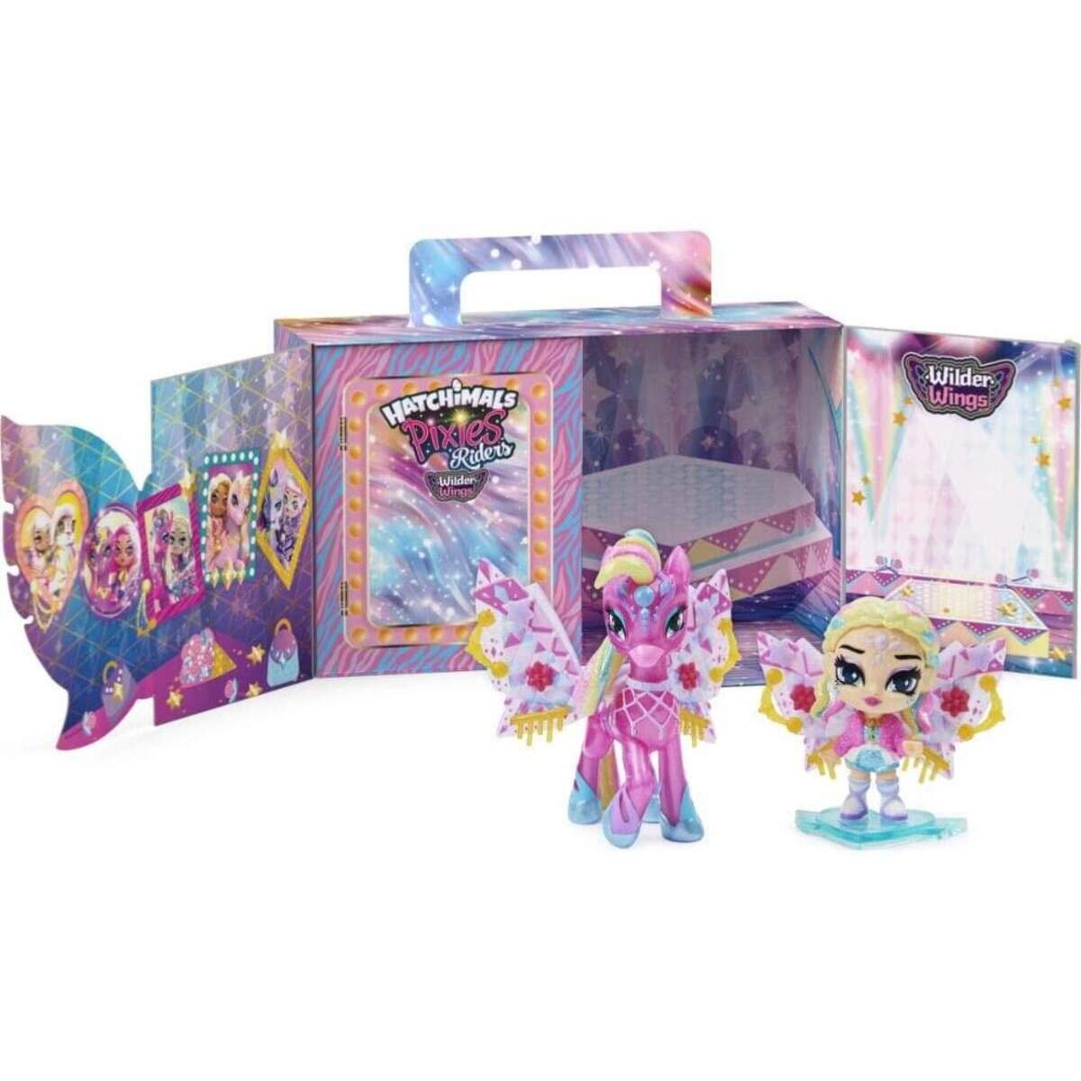 Spin Master Hatchimals Pixies Riders Wilder Wings Sammelfigur mit Fabelwesen, 1 Stück, sortiert