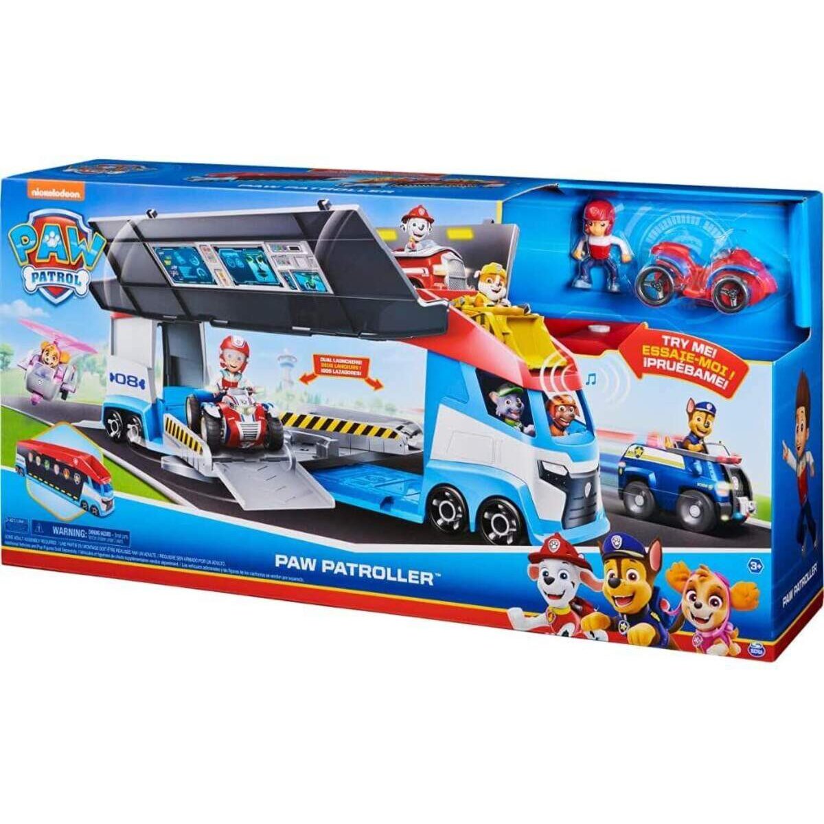 Spin Master Paw Patrol Teamfahrzeug Paw Patroller im aktualisierten Design, inkl. Ryder Figur und 1 Basis Fahrzeug