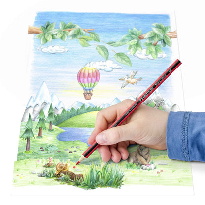 STAEDTLER® Noris® colour 185 Buntstift, Kartonetui mit 12 Buntstiften in sortierten Farben