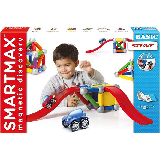 StartMax Basic Stunt - Riesenmagnete Bahn und Bauset, 46 Teile