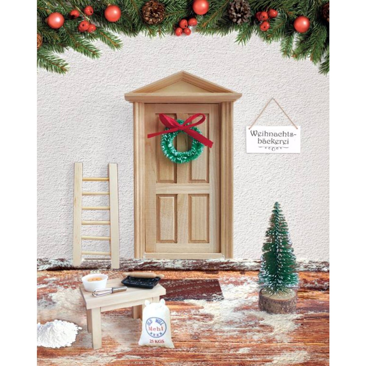 Tanner braune Wichteltür Original 12-teiliges Adventsdeko-Set