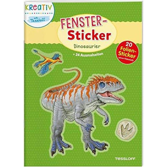 Tessloff Fenster-Sticker - Dinosaurier: 24 Ausmalseiten, 20 Folien-Sticker