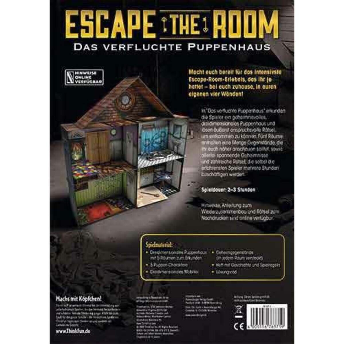 ThinkFun Escape the Room 3 Das verfluchte Puppenhaus