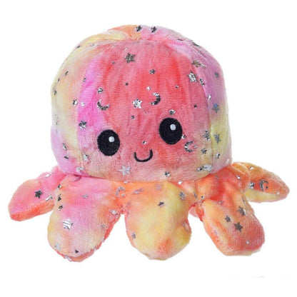 Triton-X Wende Oktopus Plüsch Glitter, Größe 20cm, sortiert: 1 Stück, 6-fach