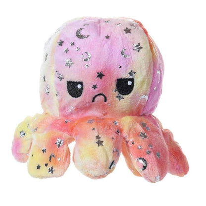 Triton-X Wende Oktopus Plüsch Glitter, Größe 20cm, sortiert: 1 Stück, 6-fach