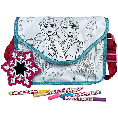 Undercover Umhängetasche zum Bemalen, Disney Frozen II, inklusive 5 Fasermalern